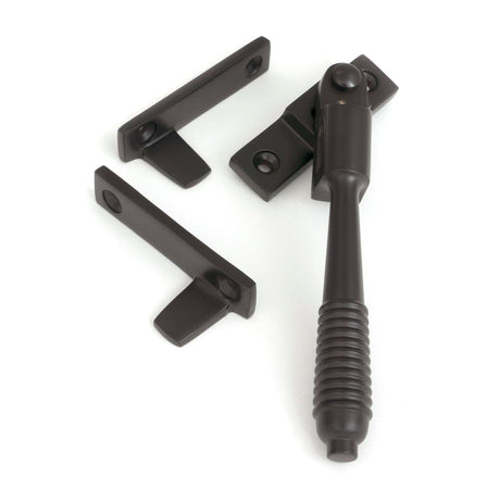From The Anvil - Aged Bronze Night-Vent Locking Reeded Fastener | Sku. 83971 | Trade Door Handles.