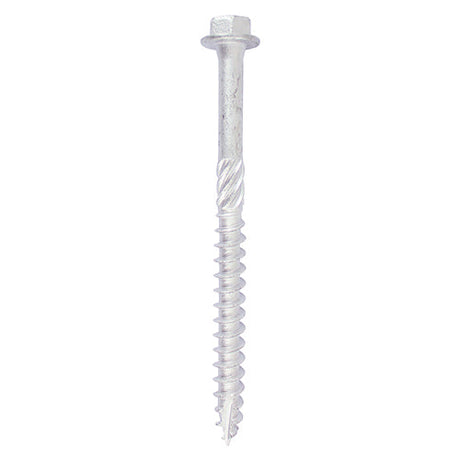 This is an image of Timco - Heavy Duty Timber Screws - Hex - Exterior - Silver 8.0 x 40mm - (10 PCS TIMbag) 840INI