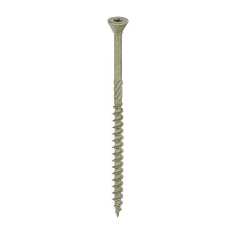 This is an image of Timco - C2 Deck-Fix Screws - TX - Countersunk with Ribs - Twin-Cut - Green 4.5 x 85 mm - (250 PCS Box) 85C2D250BX