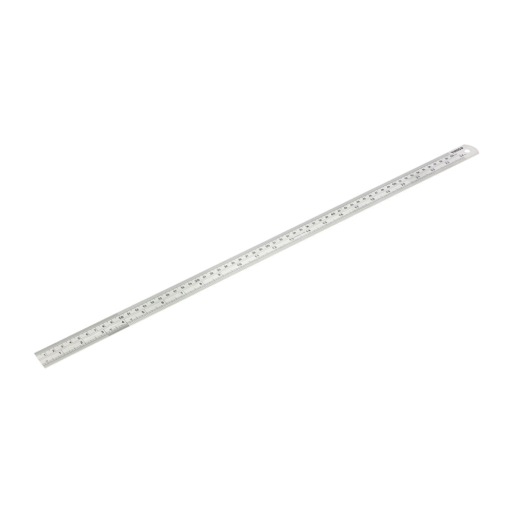 This is an image of Timco - Steel Ruler 600mm (1 Each Wallet) 863123