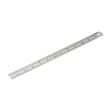 This is an image of Timco - Steel Ruler 300mm (1 Each Wallet) 863741