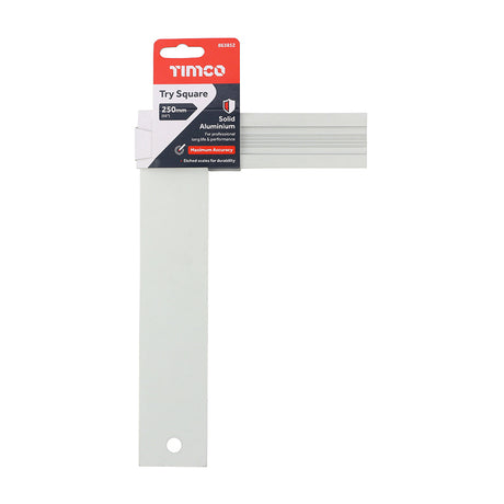 This is an image of Timco - Try Square 250mm (1 Each Backing Card) 863852
