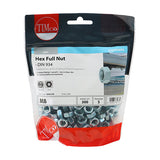 This is an image of Timco - Hex Full Nuts - Zinc M8 - (300 PCS TIMbag) 8HNUTZB