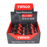 This is an image of Timco - Tape Measure 8m/26ft x 25mm 8MTAPEM