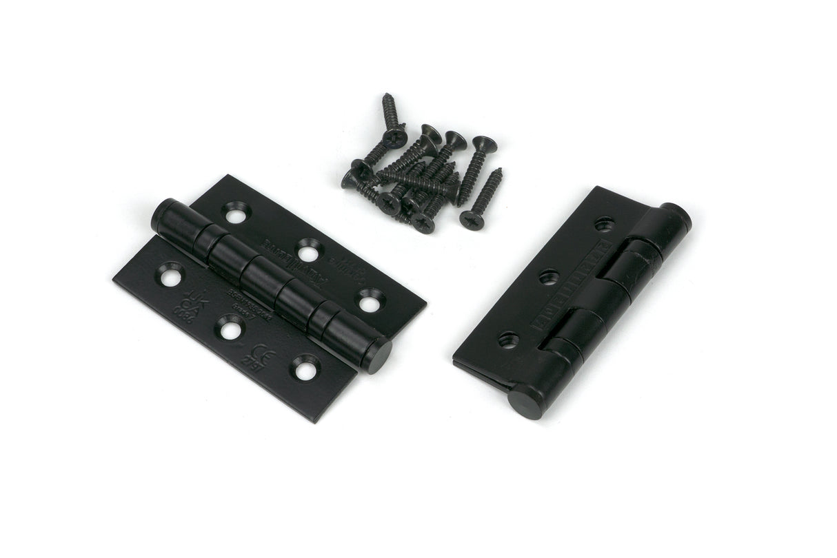From The Anvil - Black 3" Ball Bearing Butt Hinge (Pair) ss | Sku. 90022 | Trade Door Handles.