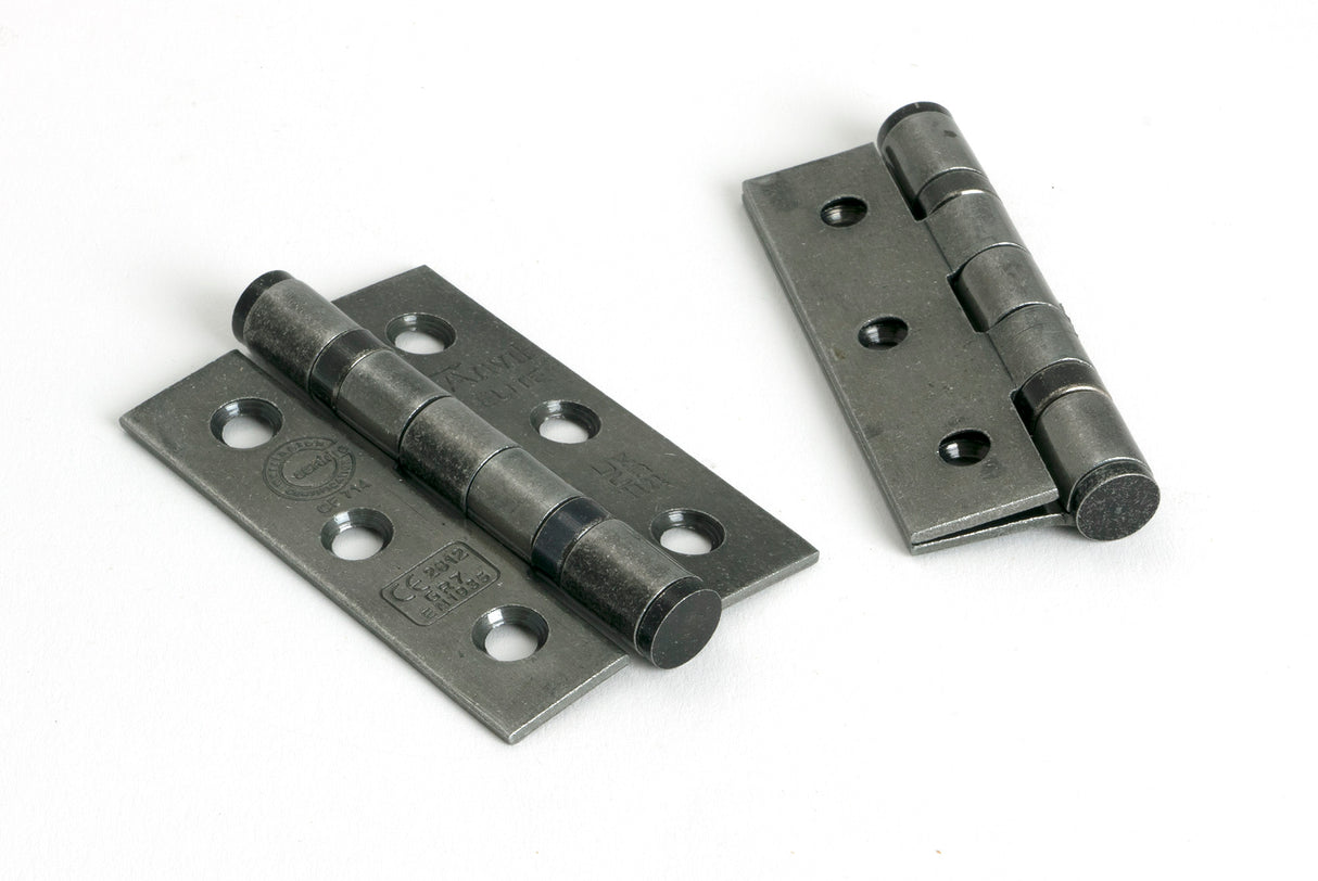 From The Anvil - Pewter 3" Ball Bearing Butt Hinge (Pair) ss | Sku. 90026 | Trade Door Handles.