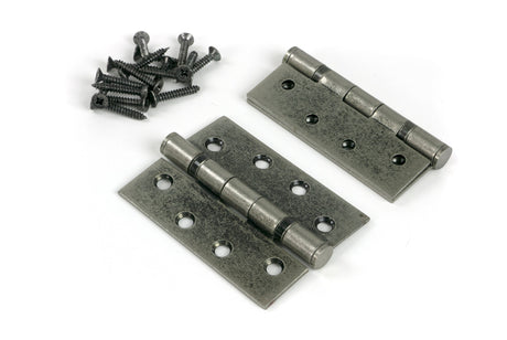 From The Anvil - Pewter 4" Ball Bearing Butt Hinge (Pair) ss | Sku. 90027 | Trade Door Handles.
