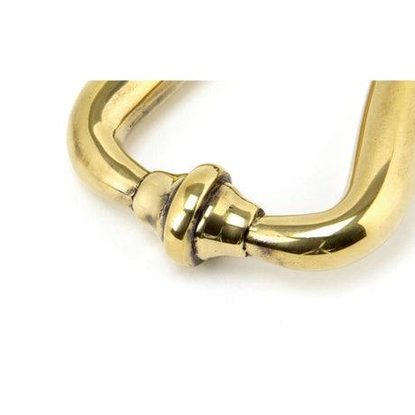 From The Anvil - Aged Brass Slimline Art Deco Door Knocker | Sku. 90028 | Trade Door Handles.