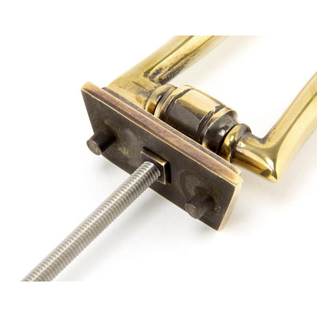 From The Anvil - Aged Brass Slimline Art Deco Door Knocker | Sku. 90028 | Trade Door Handles.