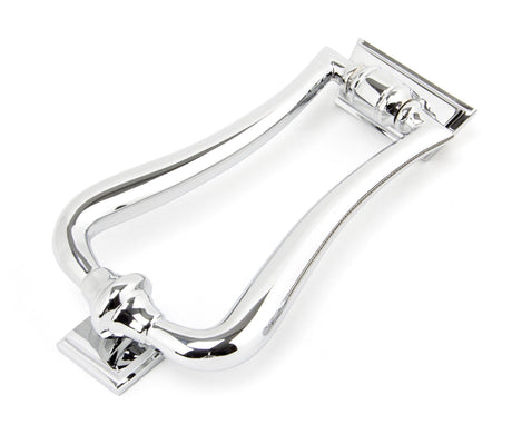 From The Anvil - Polished Chrome Slimline Art Deco Door Knocker | Sku. 90033 | Trade Door Handles.