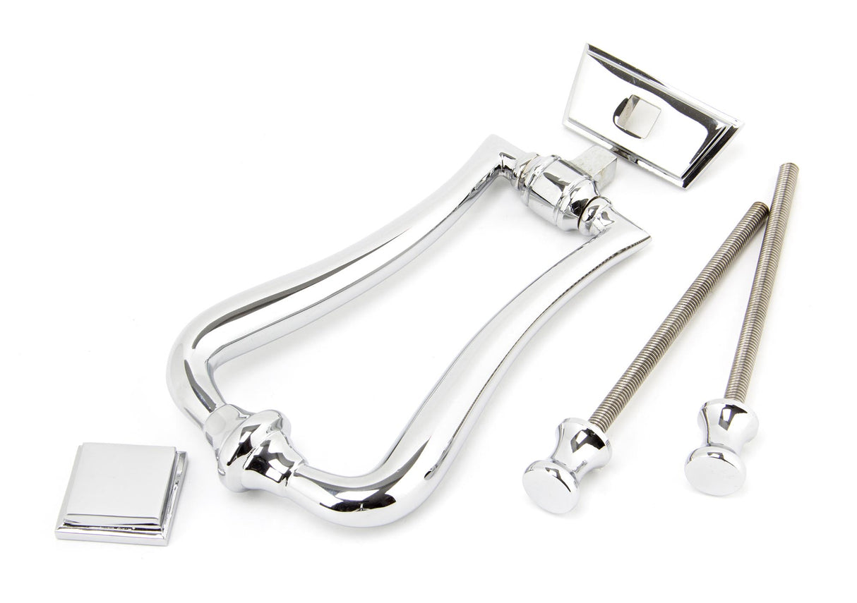 From The Anvil - Polished Chrome Slimline Art Deco Door Knocker | Sku. 90033 | Trade Door Handles.