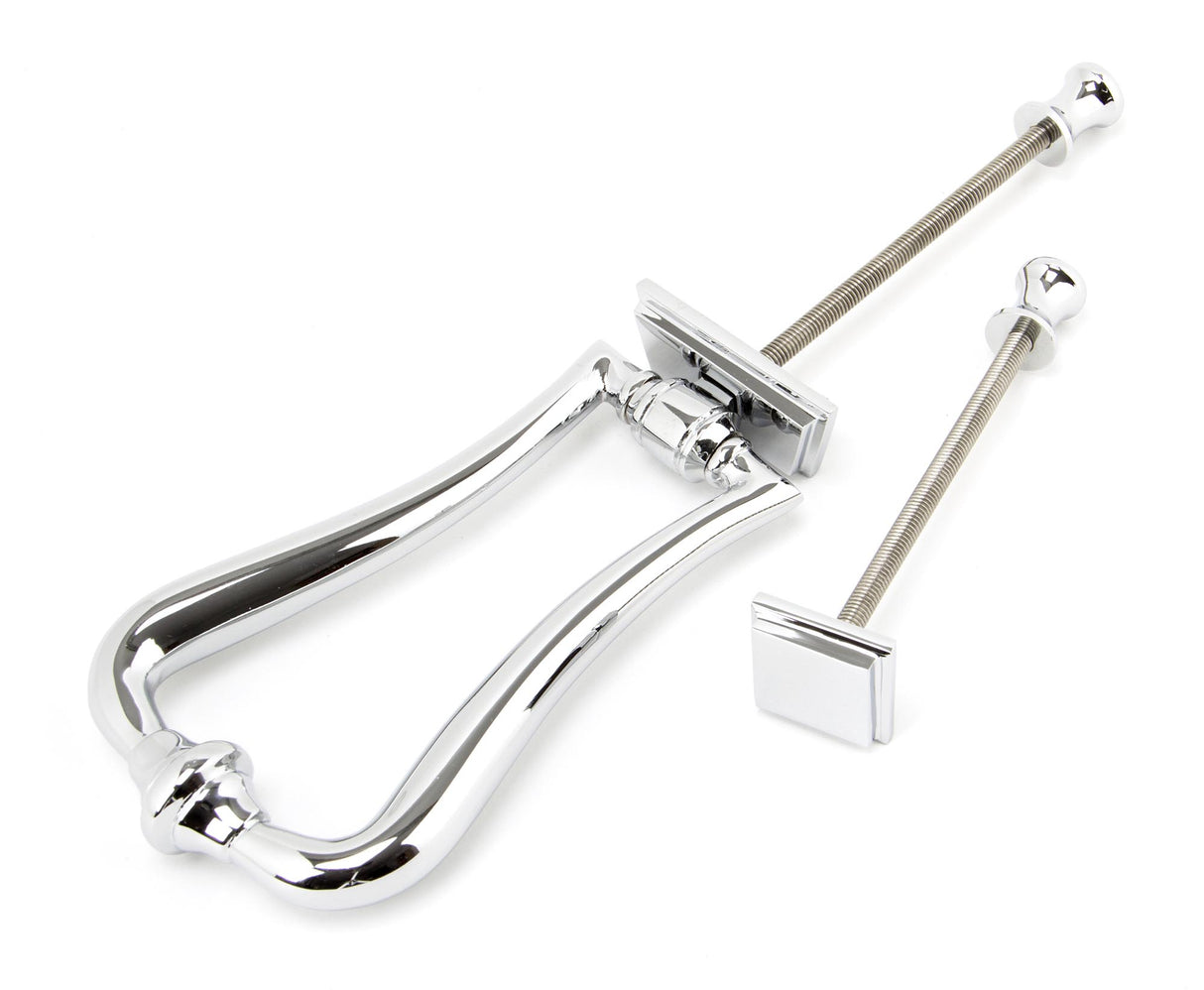 From The Anvil - Polished Chrome Slimline Art Deco Door Knocker | Sku. 90033 | Trade Door Handles.