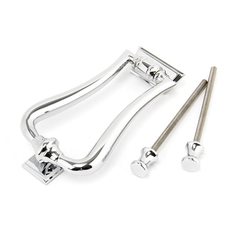 From The Anvil - Polished Chrome Slimline Art Deco Door Knocker | Sku. 90033 | Trade Door Handles.