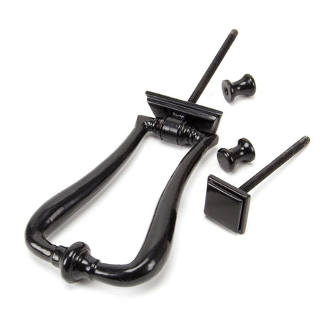 From The Anvil - Black Slimline Art Deco Door Knocker | Sku. 90034 | Trade Door Handles.