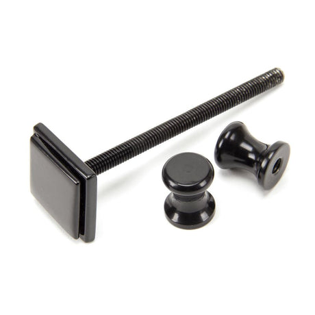From The Anvil - Black Slimline Art Deco Door Knocker | Sku. 90034 | Trade Door Handles.