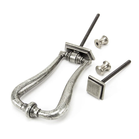 From The Anvil - Pewter Slimline Art Deco Door Knocker | Sku. 90035 | Trade Door Handles.