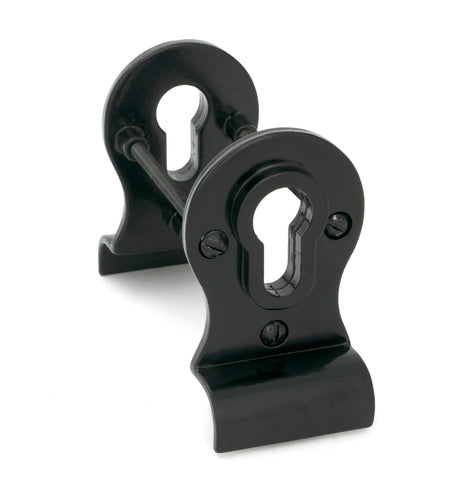 From The Anvil - Black 50mm Euro Door Pull (Back to Back fixings) | Sku. 90039 | Trade Door Handles.