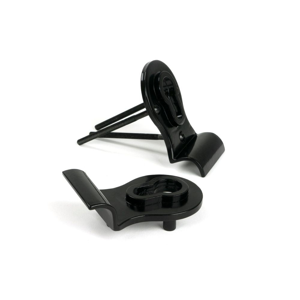 From The Anvil - Black 50mm Euro Door Pull (Back to Back fixings) | Sku. 90039 | Trade Door Handles.