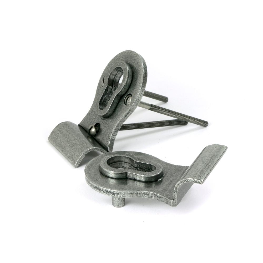 From The Anvil - Pewter 50mm Euro Door Pull (Back to Back fixings) | Sku. 90040 | Trade Door Handles.