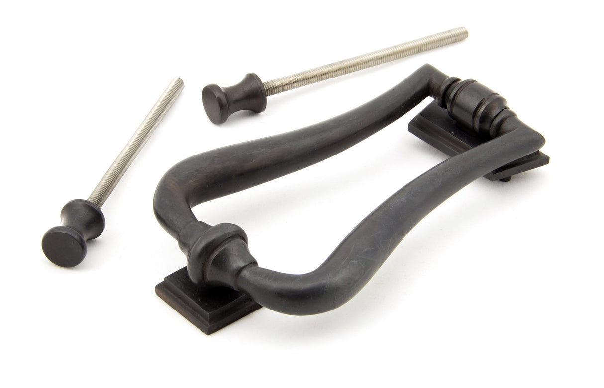 From The Anvil - Aged Bronze Slimline Art Deco Door Knocker | Sku. 90041 | Trade Door Handles.