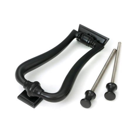 From The Anvil - Aged Bronze Slimline Art Deco Door Knocker | Sku. 90041 | Trade Door Handles.