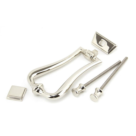 From The Anvil - Polished Nickel Slimline Art Deco Door Knocker | Sku. 90042 | Trade Door Handles.