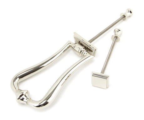 From The Anvil - Polished Nickel Slimline Art Deco Door Knocker | Sku. 90042 | Trade Door Handles.