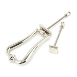 From The Anvil - Polished Nickel Slimline Art Deco Door Knocker | Sku. 90042 | Trade Door Handles.