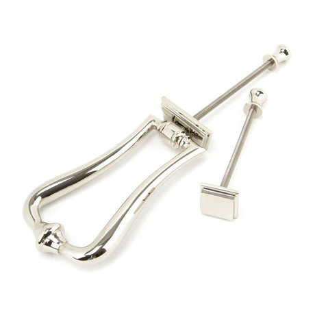 From The Anvil - Polished Nickel Slimline Art Deco Door Knocker | Sku. 90042 | Trade Door Handles.