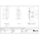 From The Anvil - Black 2.5" Euro Profile Sash Lock | Sku. 90055 | Trade Door Handles.