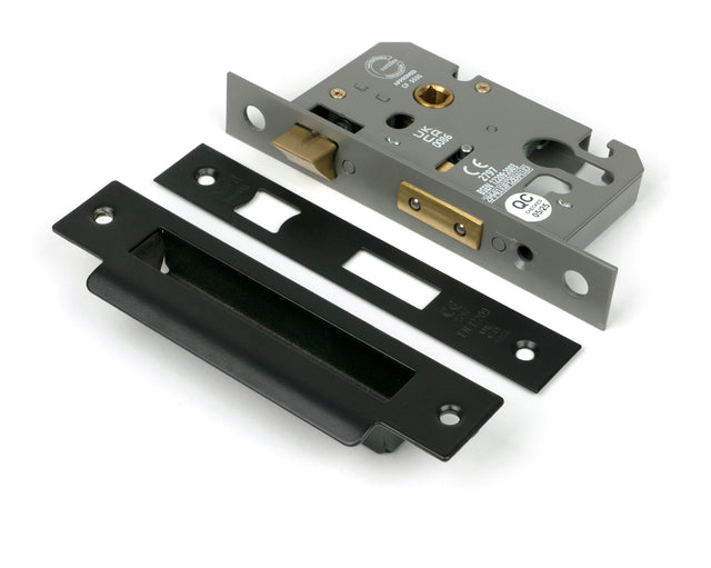From The Anvil - Black 2.5" Euro Profile Sash Lock | Sku. 90055 | Trade Door Handles.
