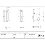 From The Anvil - Black 3" Euro Profile Sash Lock | Sku. 90056 | Trade Door Handles.