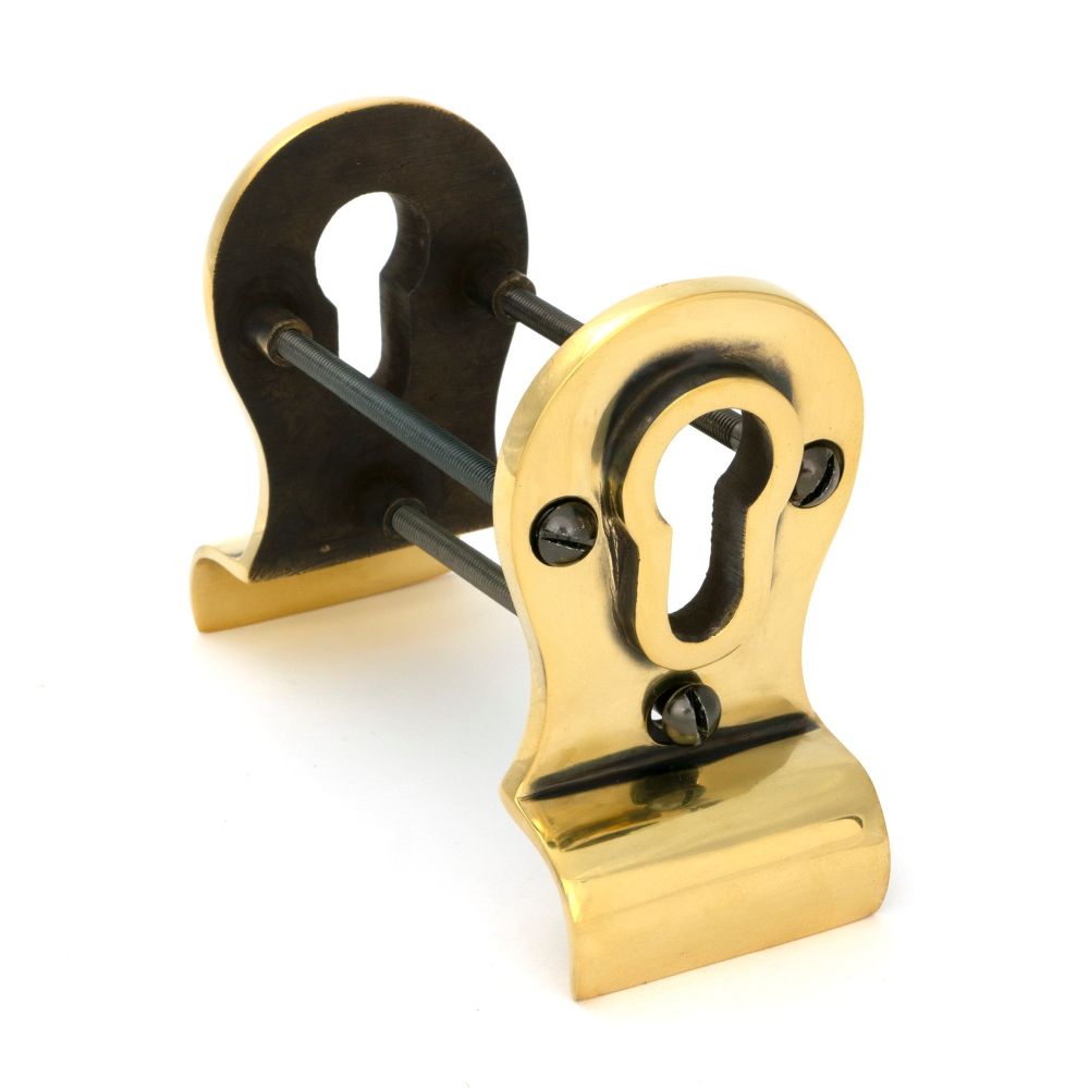 From The Anvil - Aged Brass 50mm Euro Door Pull (Back to Back fixings) | Sku. 90065 | Trade Door Handles.