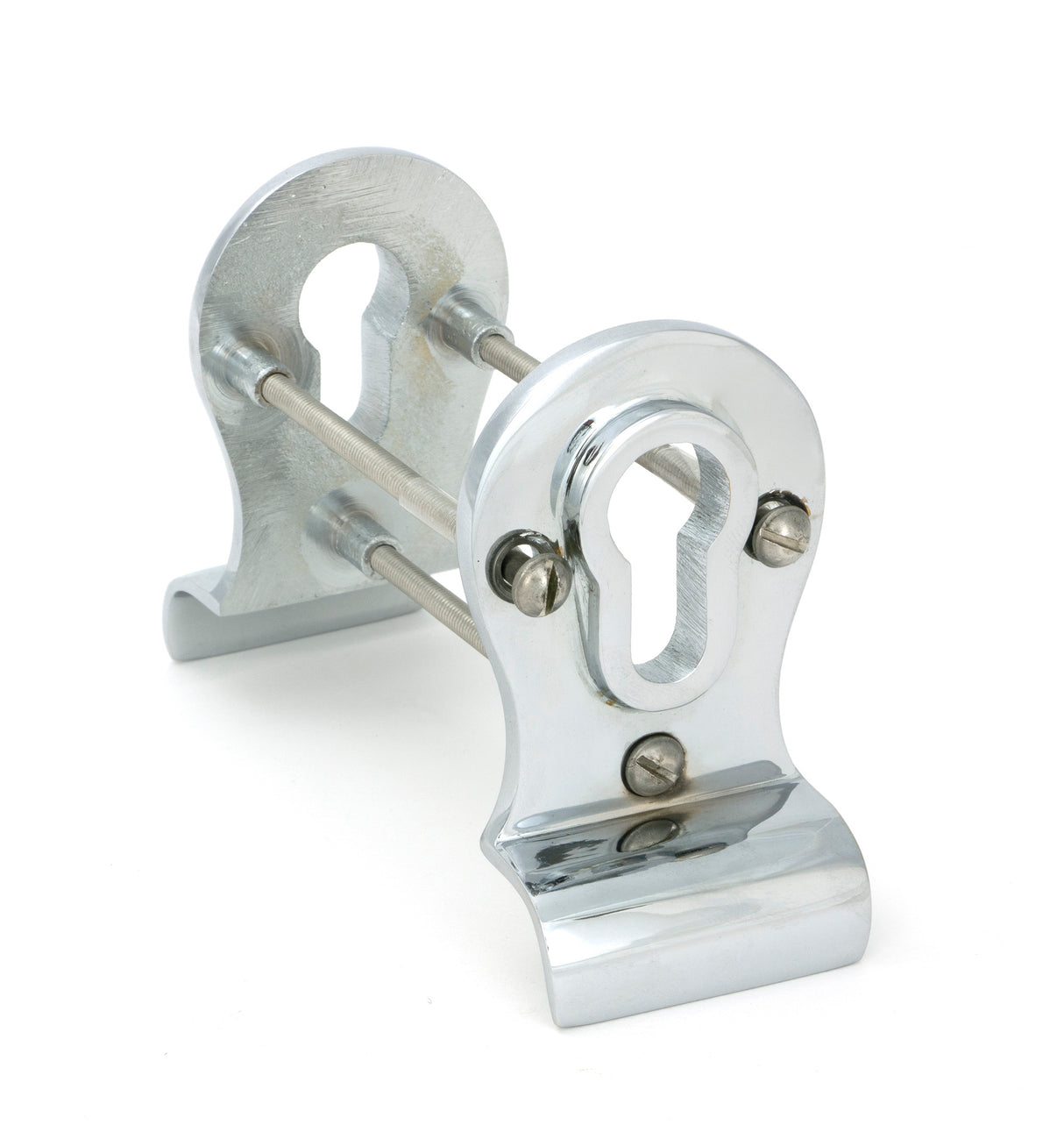 From The Anvil - Polished Chrome 50mm Euro Door Pull (Back to Back fixings) | Sku. 90066 | Trade Door Handles.