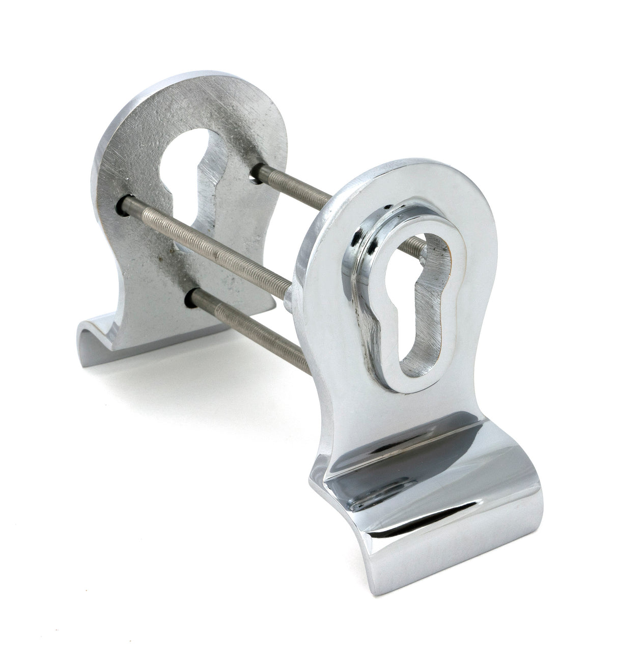 From The Anvil - Polished Chrome 50mm Euro Door Pull (Back to Back fixings) | Sku. 90066 | Trade Door Handles.