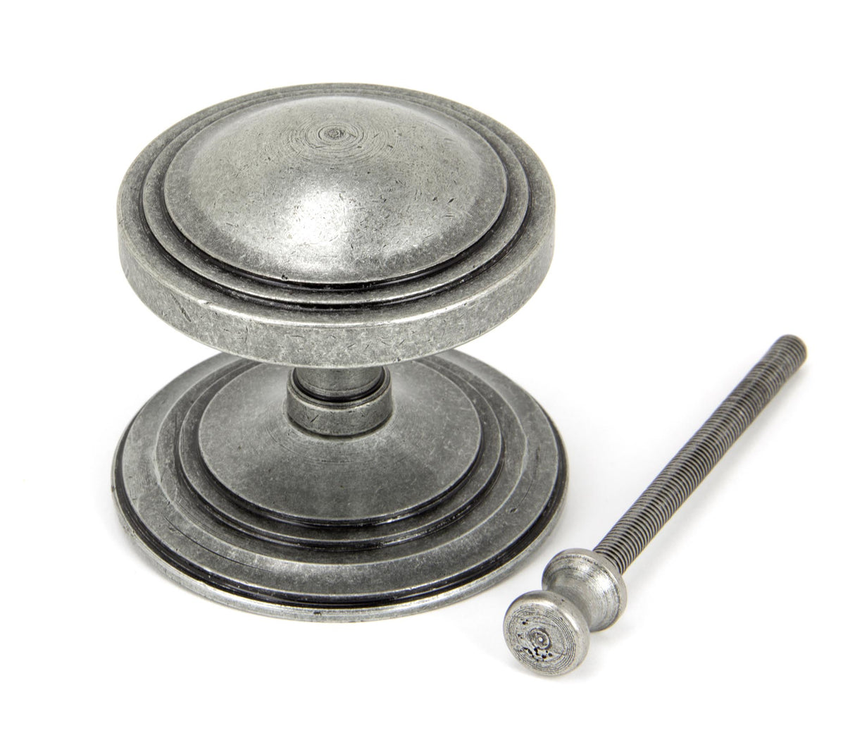 From The Anvil - Pewter Art Deco Centre Door Knob | Sku. 90069 | Trade Door Handles.
