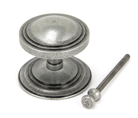 From The Anvil - Pewter Art Deco Centre Door Knob | Sku. 90069 | Trade Door Handles.