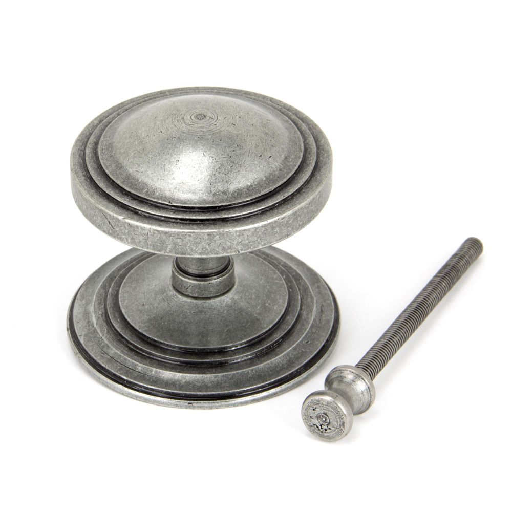 From The Anvil - Pewter Art Deco Centre Door Knob | Sku. 90069 | Trade Door Handles.