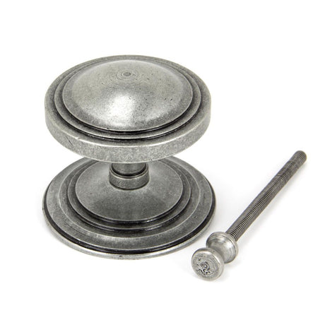 From The Anvil - Pewter Art Deco Centre Door Knob | Sku. 90069 | Trade Door Handles.