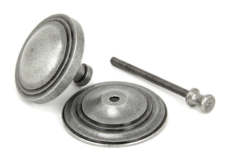 From The Anvil - Pewter Art Deco Centre Door Knob | Sku. 90069 | Trade Door Handles.