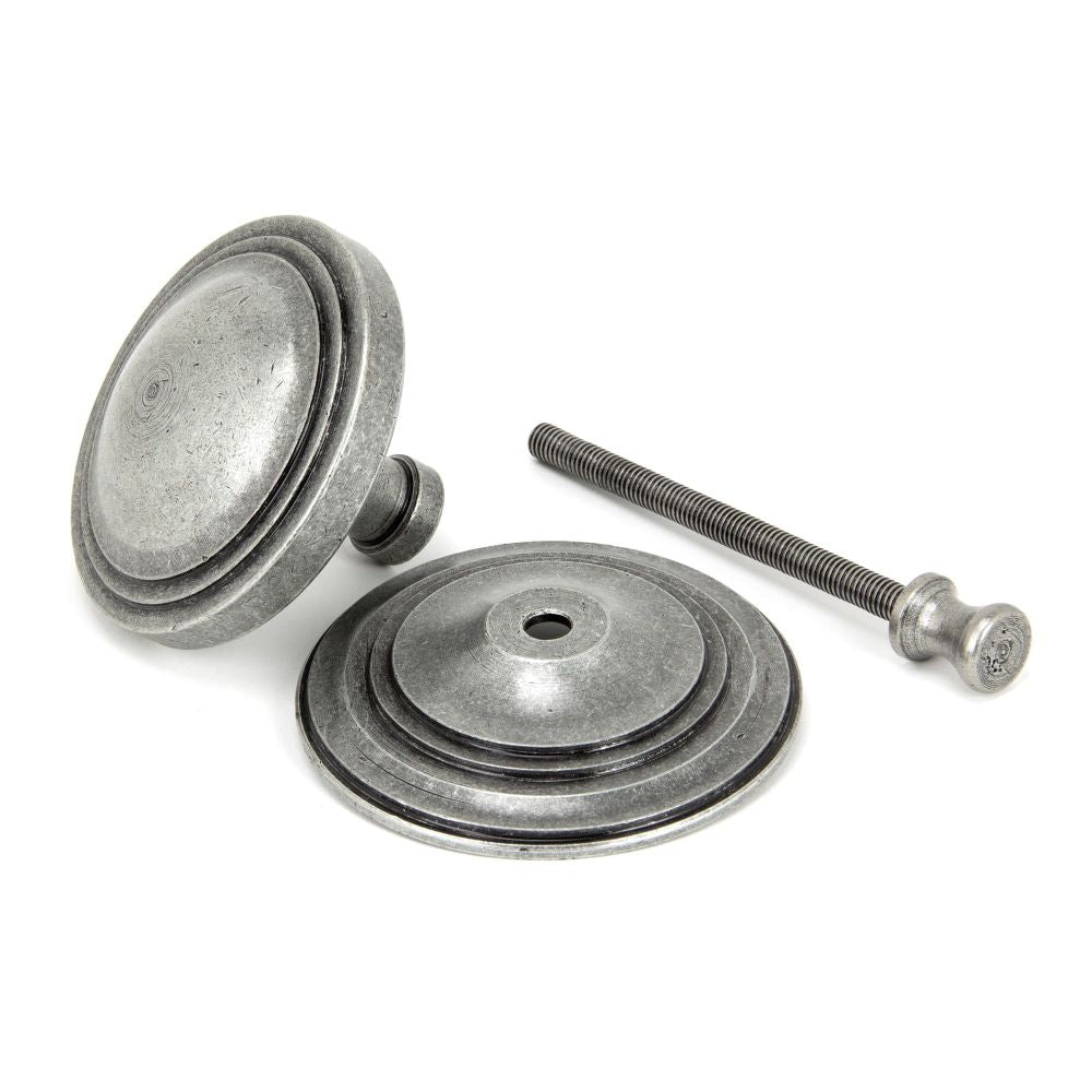 From The Anvil - Pewter Art Deco Centre Door Knob | Sku. 90069 | Trade Door Handles.