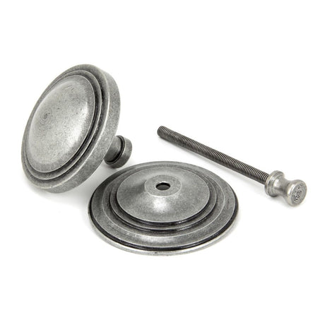 From The Anvil - Pewter Art Deco Centre Door Knob | Sku. 90069 | Trade Door Handles.