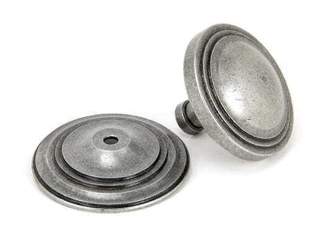 From The Anvil - Pewter Art Deco Centre Door Knob | Sku. 90069 | Trade Door Handles.
