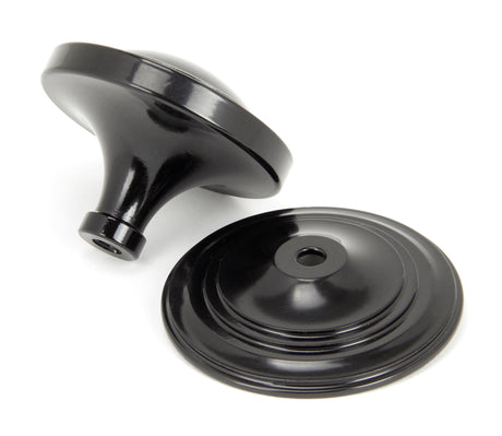 From The Anvil - Black Art Deco Centre Door Knob | Sku. 90070 | Trade Door Handles.