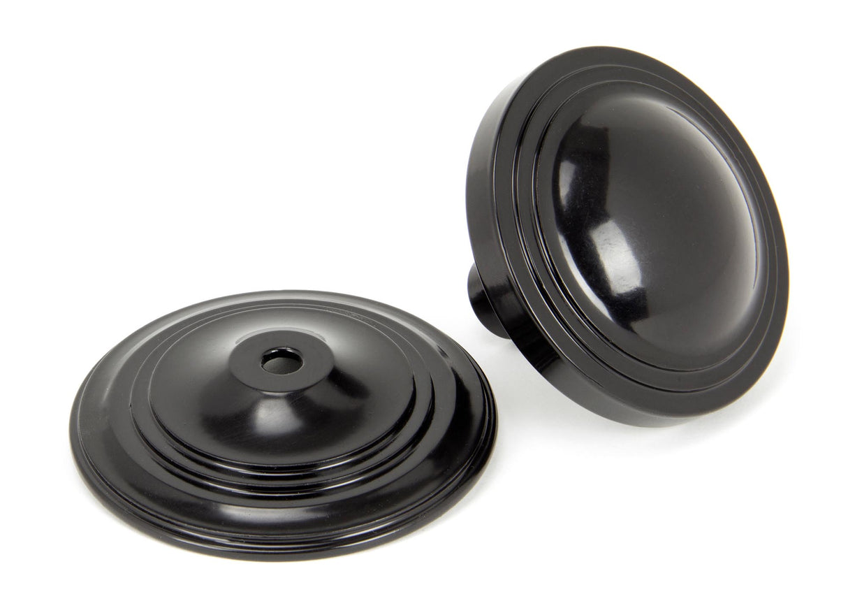 From The Anvil - Black Art Deco Centre Door Knob | Sku. 90070 | Trade Door Handles.