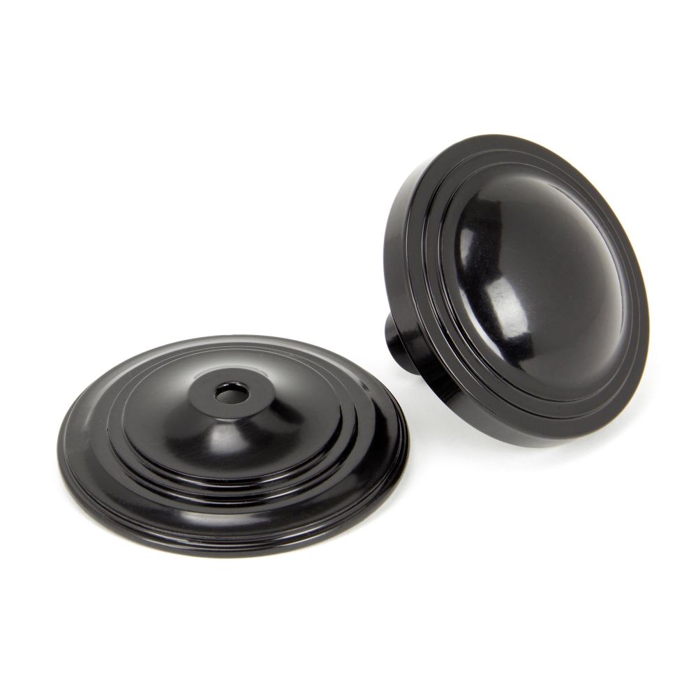 From The Anvil - Black Art Deco Centre Door Knob | Sku. 90070 | Trade Door Handles.