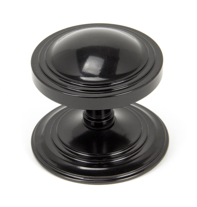 From The Anvil - Black Art Deco Centre Door Knob | Sku. 90070 | Trade Door Handles.