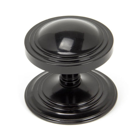 From The Anvil - Black Art Deco Centre Door Knob | Sku. 90070 | Trade Door Handles.