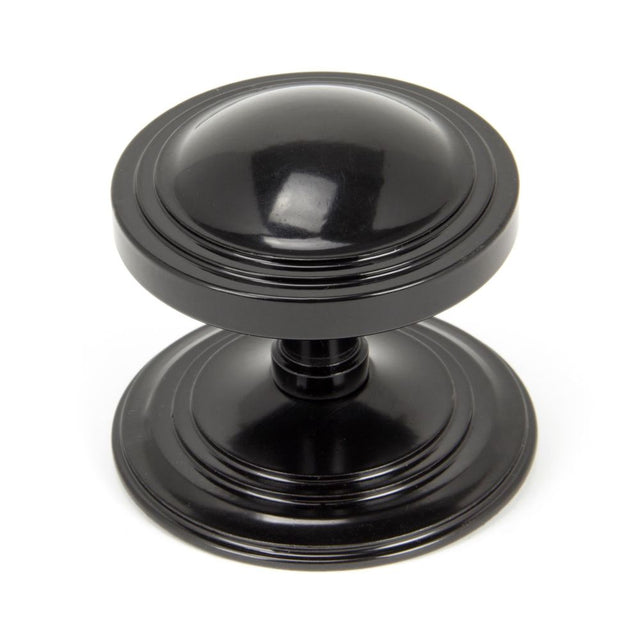 From The Anvil - Black Art Deco Centre Door Knob | Sku. 90070 | Trade Door Handles.