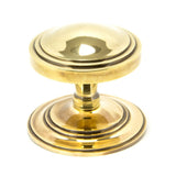From The Anvil - Aged Brass Art Deco Centre Door Knob | Sku. 90071 | Trade Door Handles.